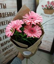 Букет розовое трио в Батайске Букет цветов из:  Герберы в Батайске