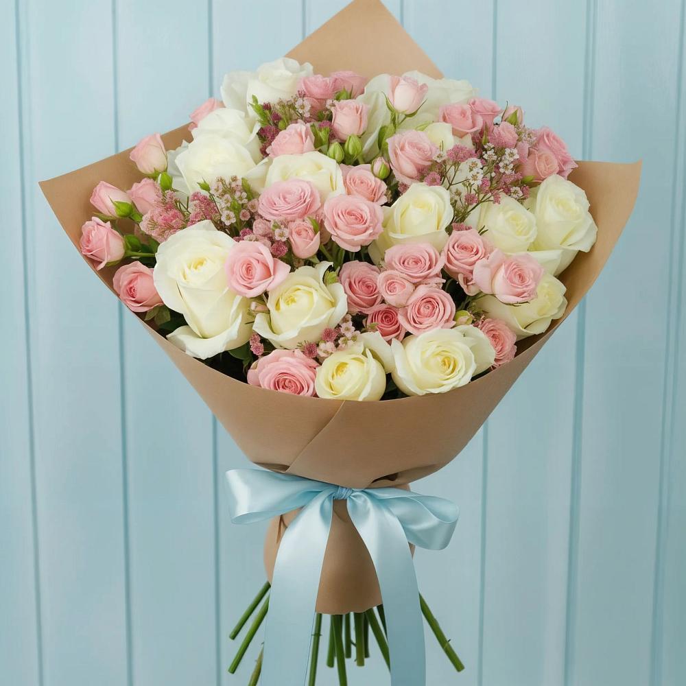 Букет романтичный подарок в Батайске Букет цветов из: Розы в Батайске