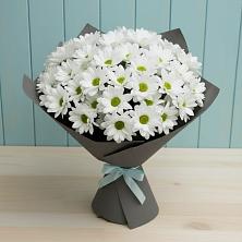 Букет белые хризантемы в Батайске Букет цветов из:  Хризантемы в Батайске