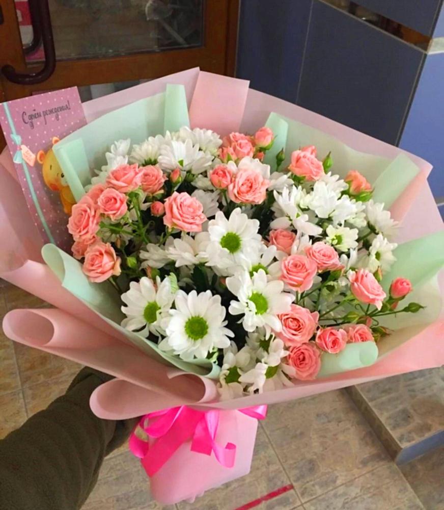 Букет цветов из: Розы и Хризантемы в Батайске