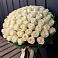 Букет 101 Белая роза Крем де ля Крем в Батайске