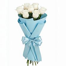 7 Белых роз Проуд в Батайске Букет 7 белых роз Проуд в Батайске