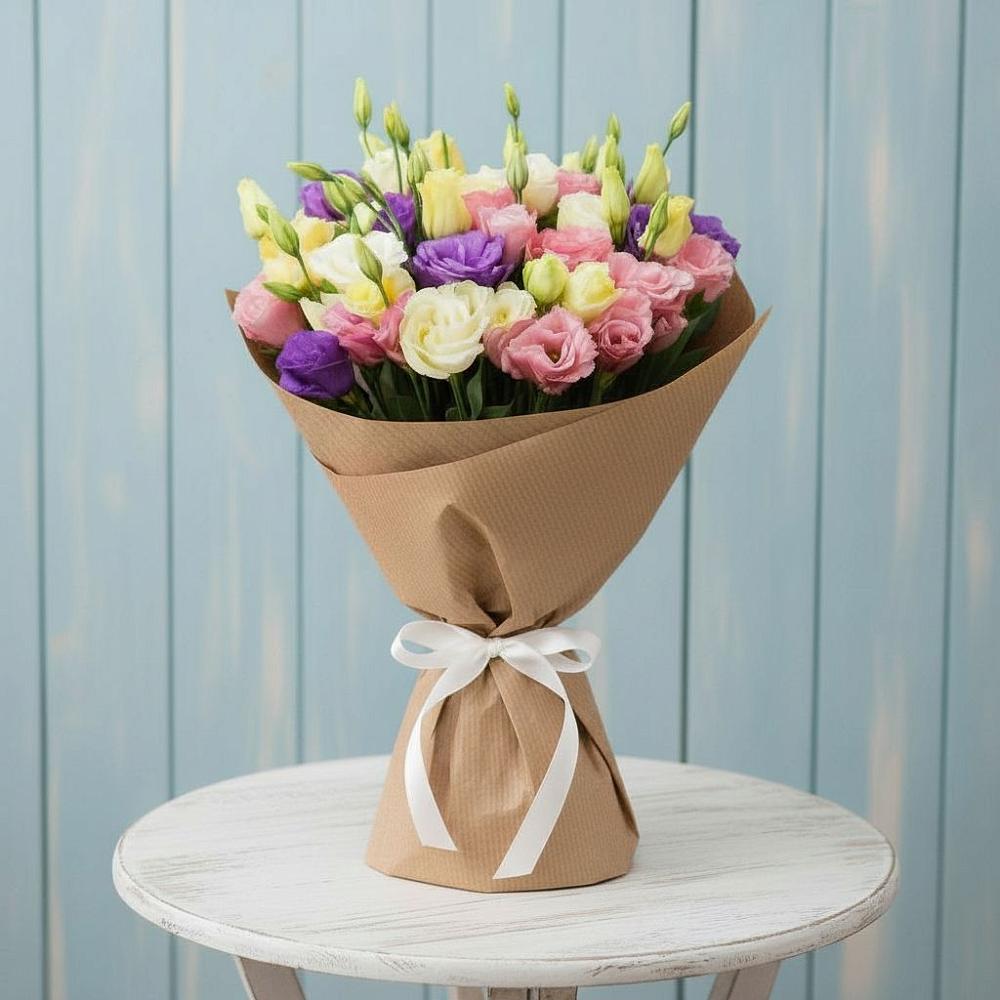 Букет Цветная эустома в Батайске Букет цветов из: Лизиантусы в Батайске