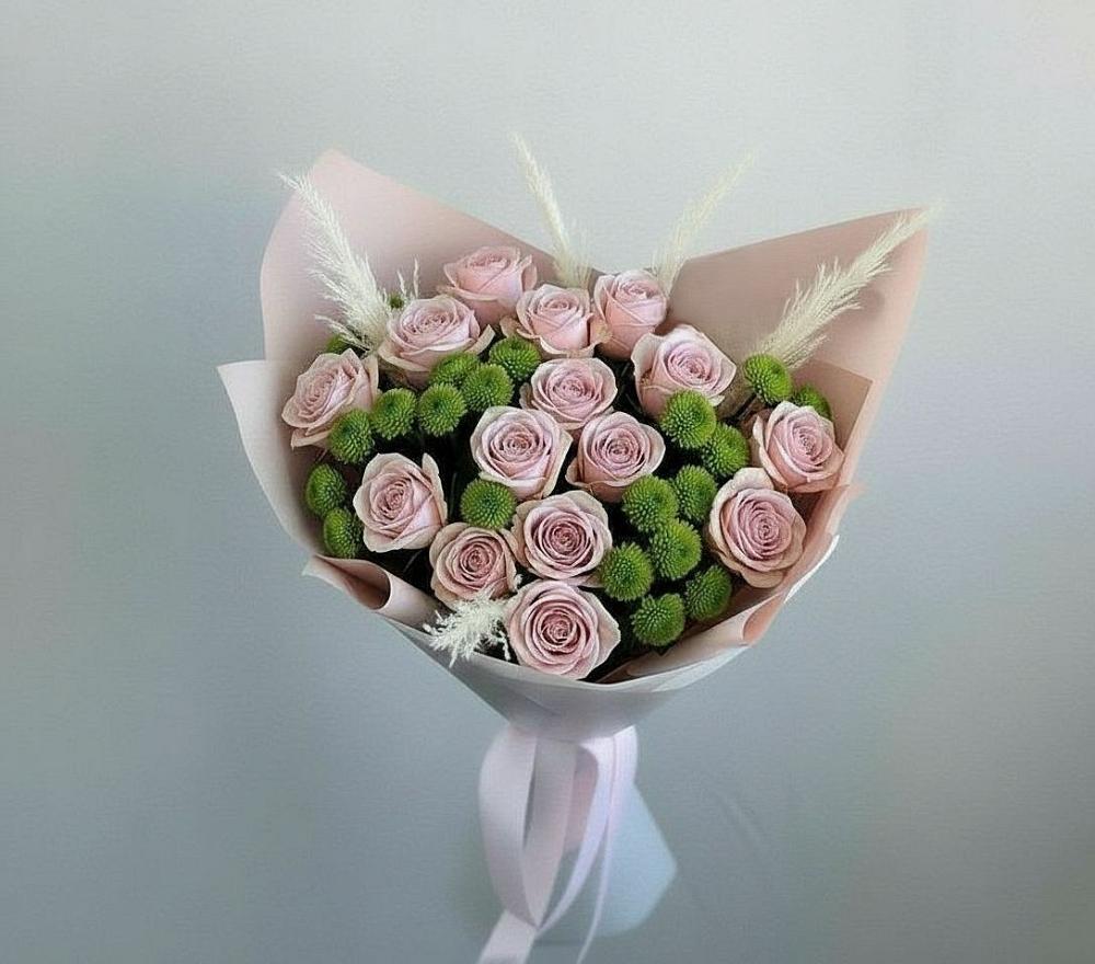 Букет доброе утро в Батайске Букет цветов из: Розы и Хризантемы в Батайске