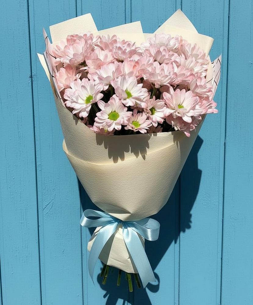 Букет Розовые хризантемы в Батайске Букет цветов из: Хризантемы в Батайске