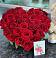 Композиция искренние чувства в Батайске Цветочная композиция из Розы в виде сердца в Батайске